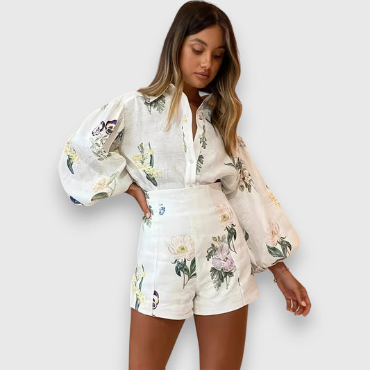 Liora – Blumen Zweiteiler-Set